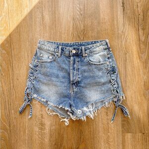 H&M Tie Side Jean Shorts